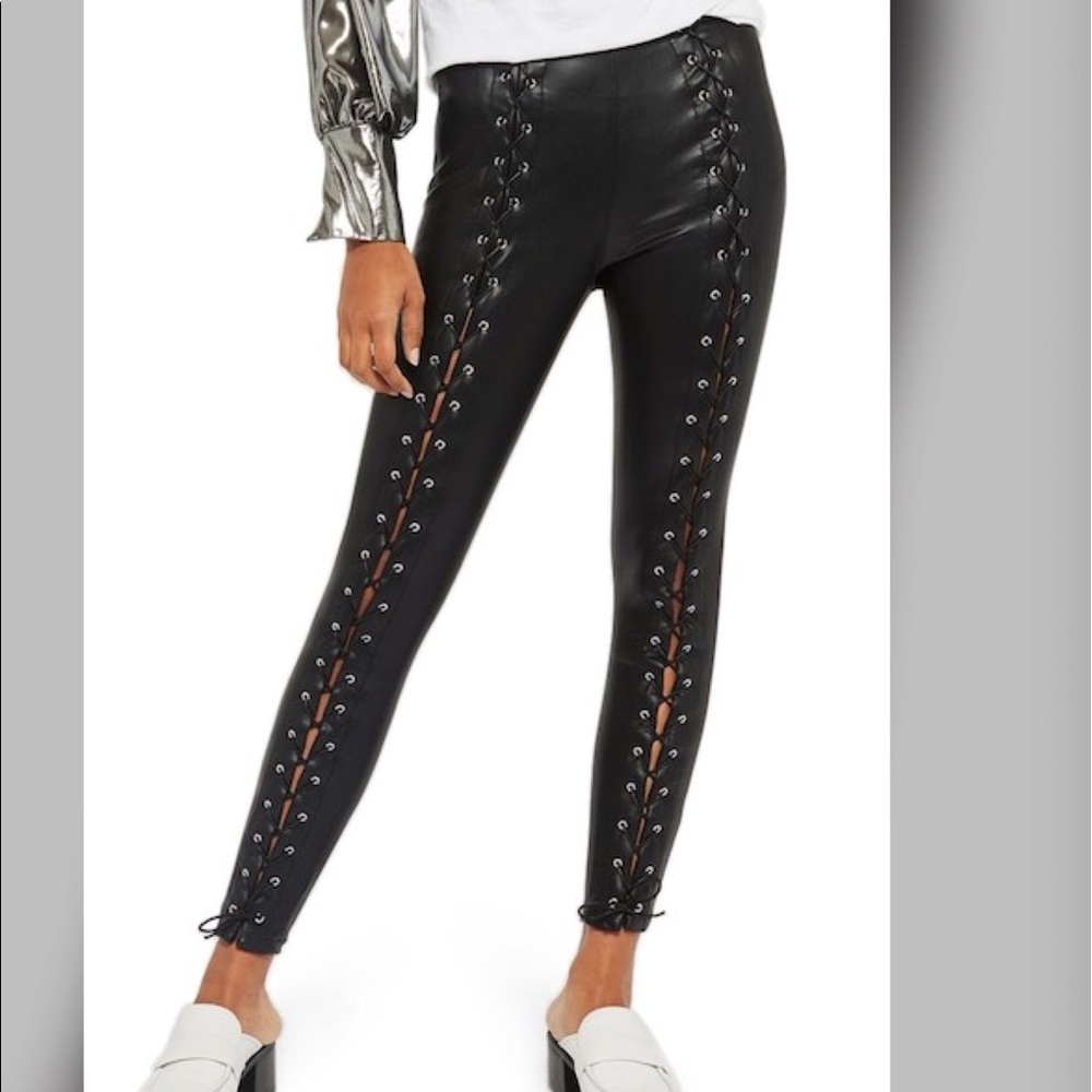 Topshop leather leggings
